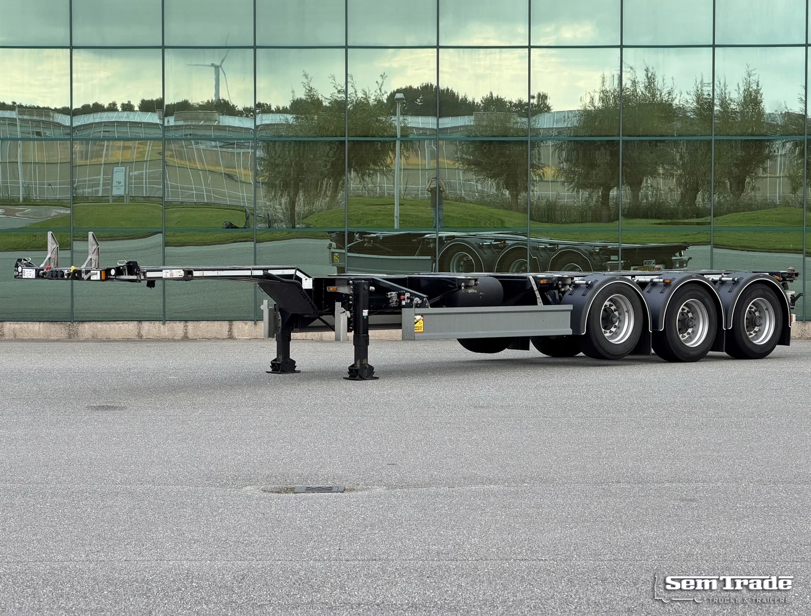 D-TEC PORTMASTER 2023 - VCC-01 FRONT + BACK SLIDER 20, 30, 40, 45 FT. LIFT AXLE DRUM BRAKES SUPER CONDITION afbeelding 1