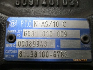 MAN TGX - 81.38100-6782 PTO POMP TGS изображение 3 миниатюра