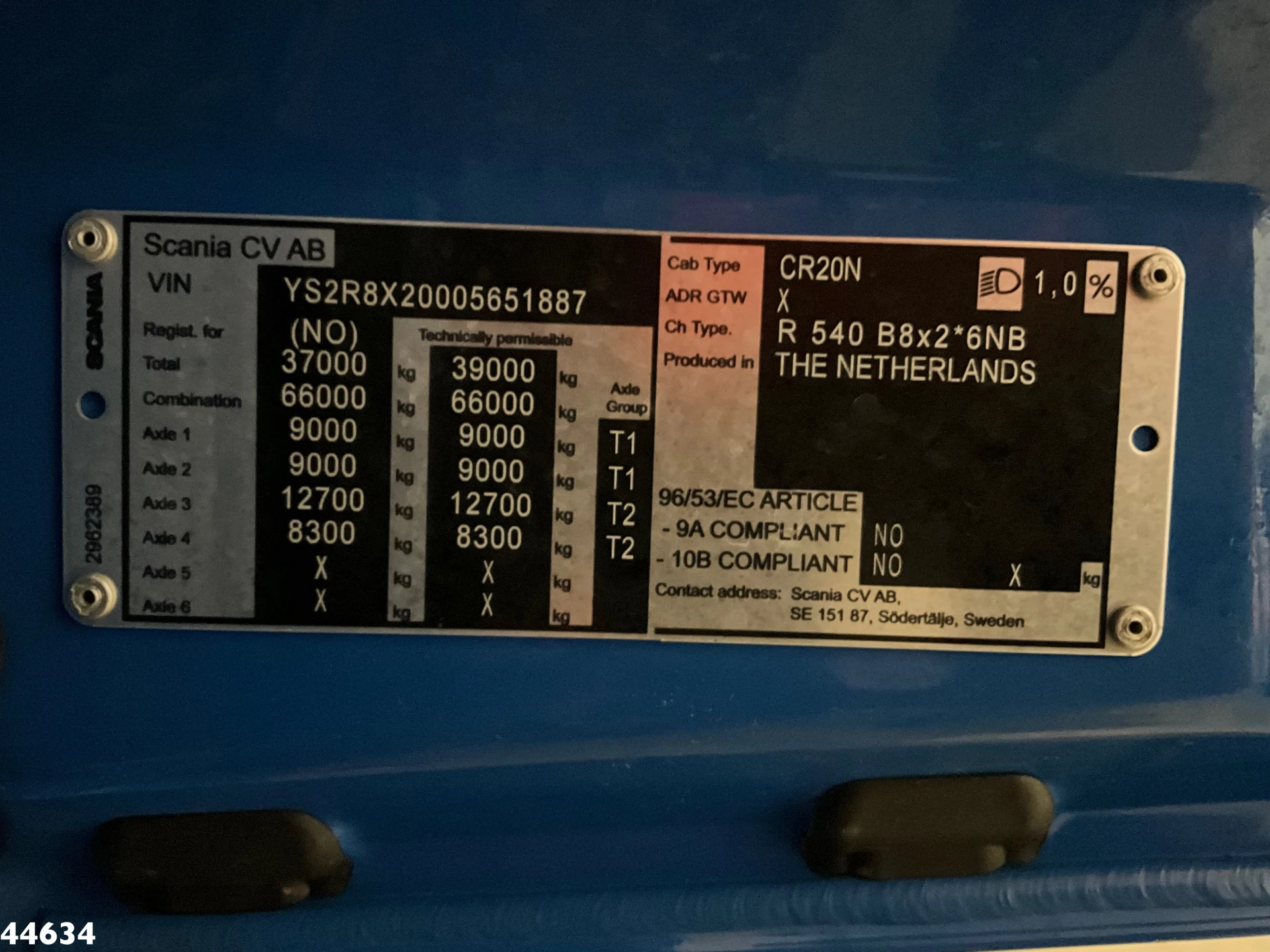Scania R 2023 - 540 Euro 6 Effer 100 Tonmeter laadkraan + Fly-Jib Just 39.720 km! afbeelding 34
