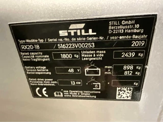Still N/A 2019 - RX20-18 Triplex - Vorkenversteller - Freelift - Sideshift obrazek 13