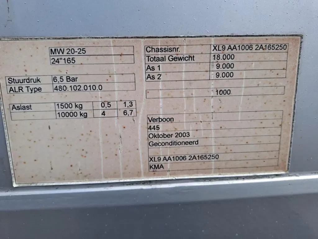 KMA 2003 - MW 18L - 2 As Wipkar Gesloten, WL-FP-20 obrázek 7