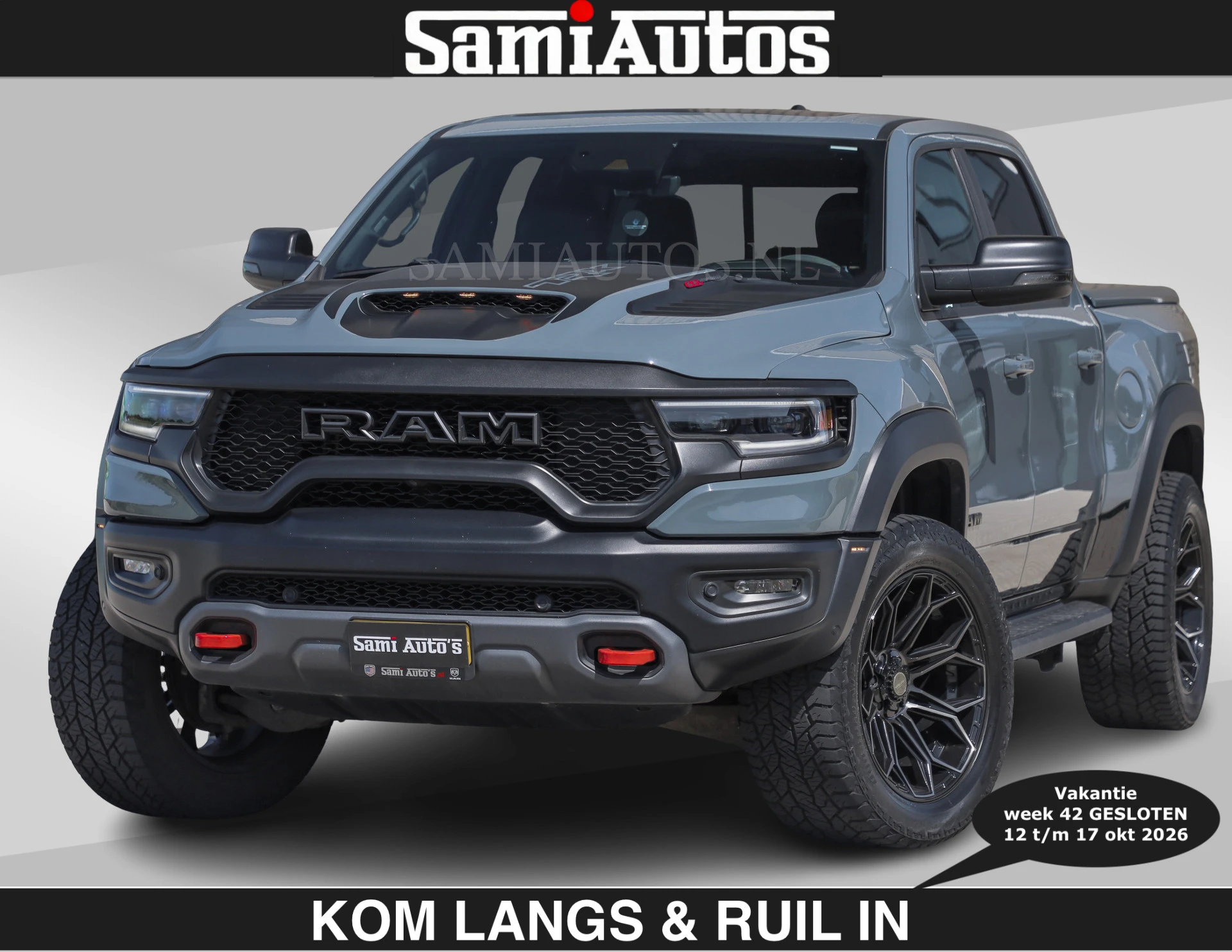 Dodge Ram Pick-Up 2021 - TRX 6.2 V8 HELLCAT | ANVIL | €109950,- excl | CARBON | RODE STIKSELS | BOM VOL | afbeelding 1