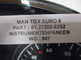 MAN TGX - 81.27202-6252 INSTRUMENTENPANEEL EURO 6 zdjęcie 2 miniatura