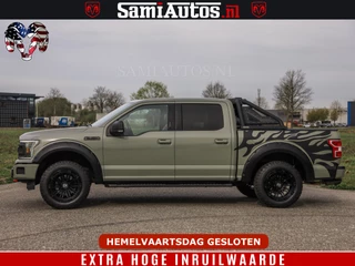 Ford F-150 2018 - 5.0 V8 4X4 | MAT OLIVE GREEN | BIJTELLING VRIJ | ZEER DIK | CAMERA | 3500KG | PANORAMA | LEDER | GO RHINO ROLLBAR | afbeelding 79