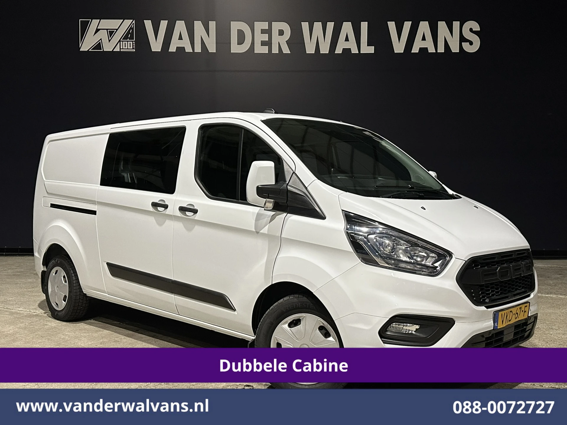 Ford Transit Custom 2021 - 2.0 TDCI 130pk Automaat L2H1 Dubbele cabine Euro6 Airco | 5-Zits | Camera | Navigatie | Cruisecontrol | Stoelverwarming afbeelding 1