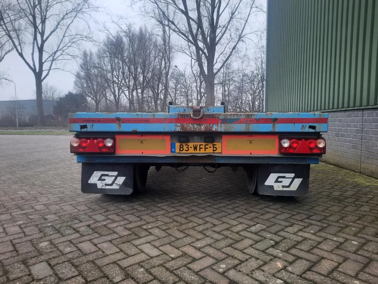 Gheysen en Verpoort 2011 - R2110B 2 As Dieplader Aanhangwagen Open - T.b.v. Containers - Bladvering, 83-WFF-5 immagine 3