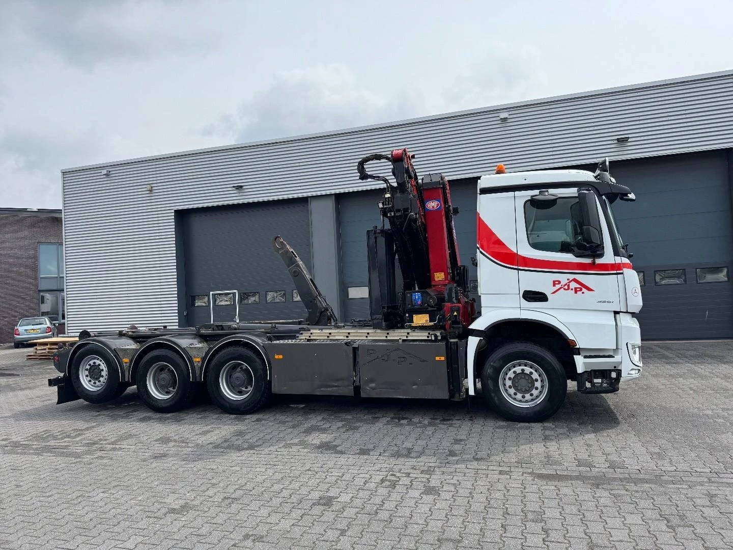 Mercedes-Benz Arocs 3251 8x4,hooklift,HMF 3220 k5 jib k4 ,winch 2019 afbeelding 3