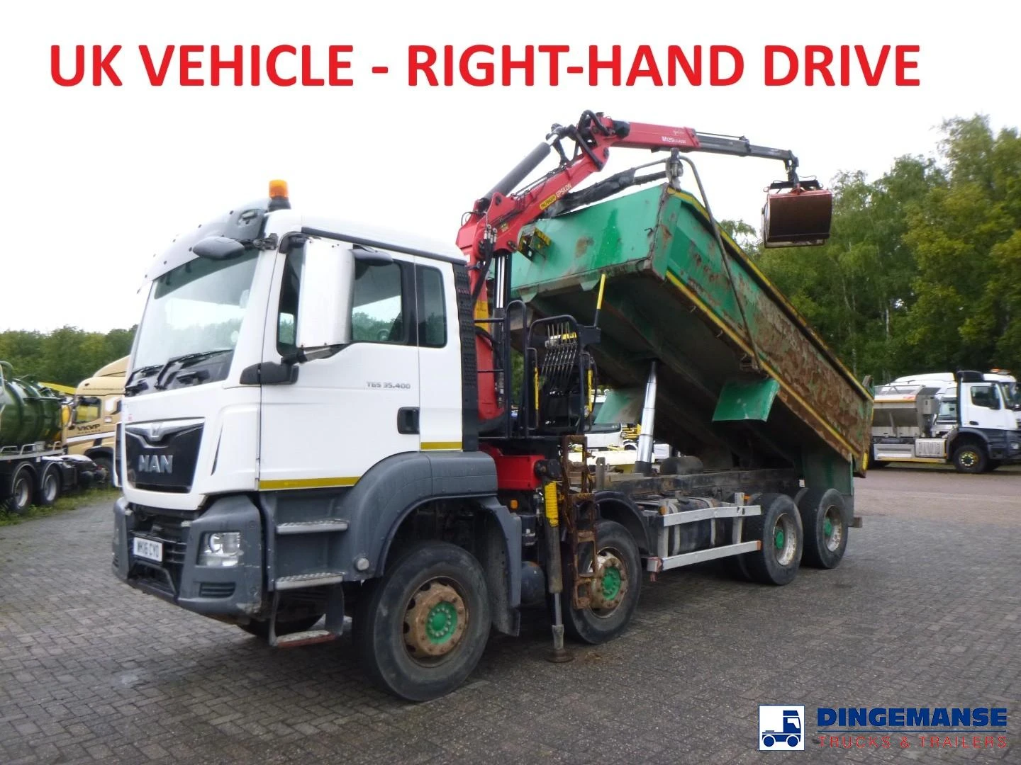 MAN TGS 2016 - 35.400 8X4 RHD tipper + Palfinger Epsilon M125L image 1