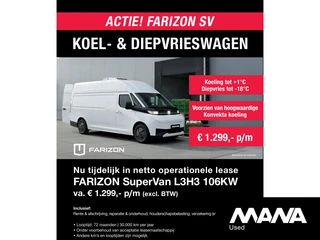 Farizon SV 2026 - L3H3 106 kWh Koelwagen Vrieswagen 1.299,- per maand/PER MONTH (vraag naar de voorwaarden) afbeelding 2 miniatuur