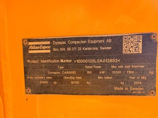 Dynapac N/A 2014 - CA6000D obrazek 5