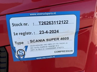 Scania S 2024 - SUPER 460S / ENGINE RUNNING / RETARDER / COMPRESSOR / GERMAN TRUCK / !!ONLY:217175 KM!! / ALCOA / AUTOMATIC / EURO-6 / 2024 obrazek 24