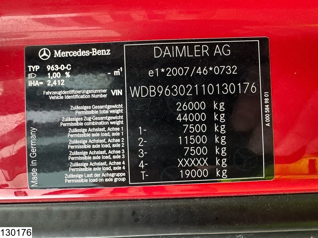 Mercedes-Benz Actros 2017 - 2548 6x2, EURO 6, Lift roof, Combi obrázek 7