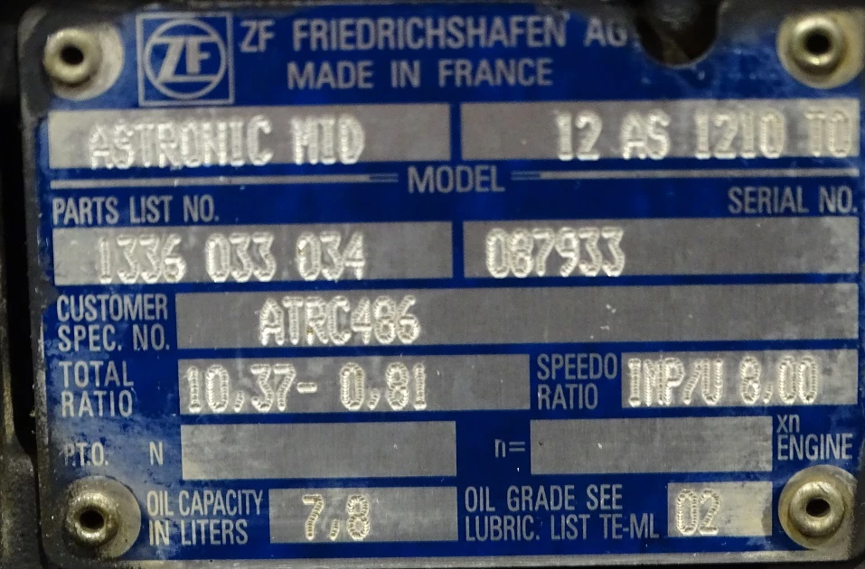 DAF 2018 - ZF12AS 1210 TO obrázek 2