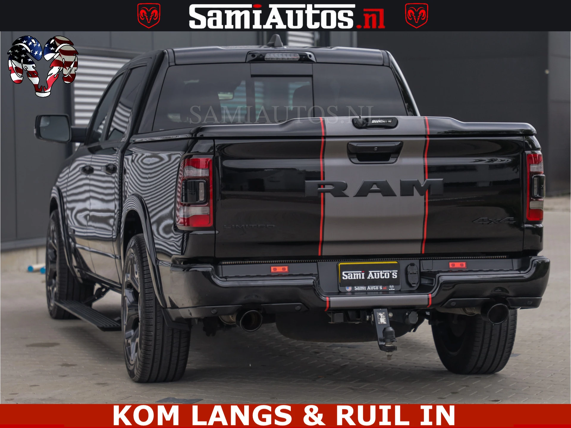 Dodge Ram Pick-Up 2021 - LIMITED | TRAINHORN | | HUD | UITLAATKLEP | LUCHTVERING | STRIPING | PANODAK | BOM VOL | BLAUW VOORRUIT | afbeelding 47