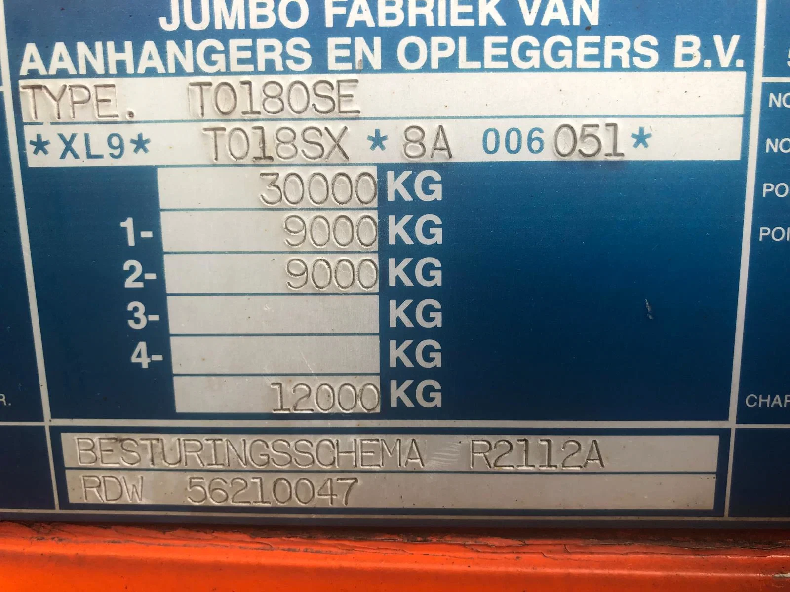 Jumbo 2009 - TO180SE 2 as LZV gekeurd AMA Achtersluitlaadklep OK-52-XD image 15