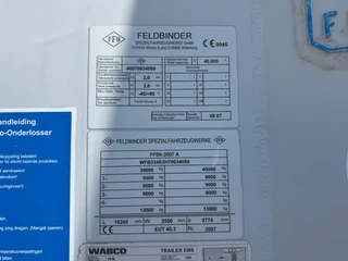 Feldbinder EUT 40 3 2007 - EUT 40 3 Alu. Zement Silo - Powder Bulk tank Onderlosser 1 Comp.| 39 m3 obrazek 15