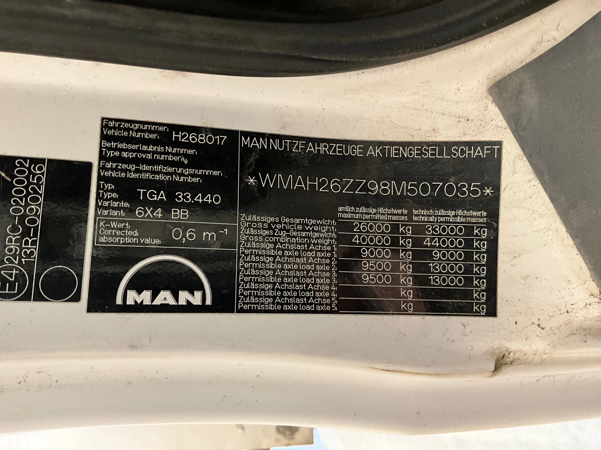 MAN TGA 2007 - 33.440 6x4 MTS Dino 8m³ Saugbagger Just 173.476 km! изображение 21