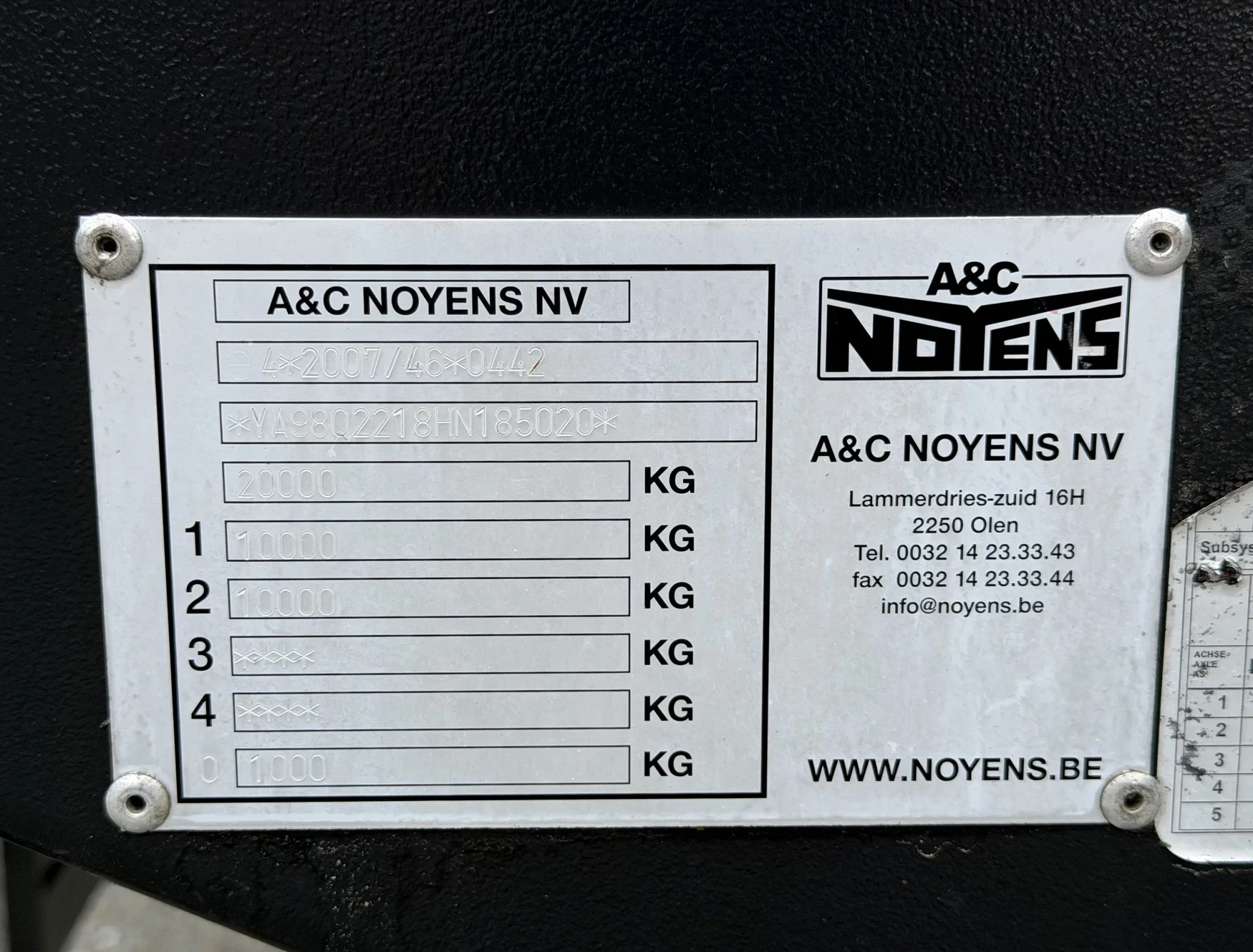 NOYENS 2017 - NOYENS 01L 2 ASSER TROMMELREMMEN 600x254x90 CM LUCHTVERING afbeelding 21