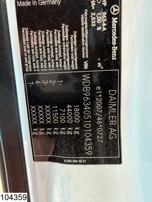 Mercedes-Benz Actros 2017 - 1843 EURO 6, Lohr, Retarder, Standairco afbeelding 10