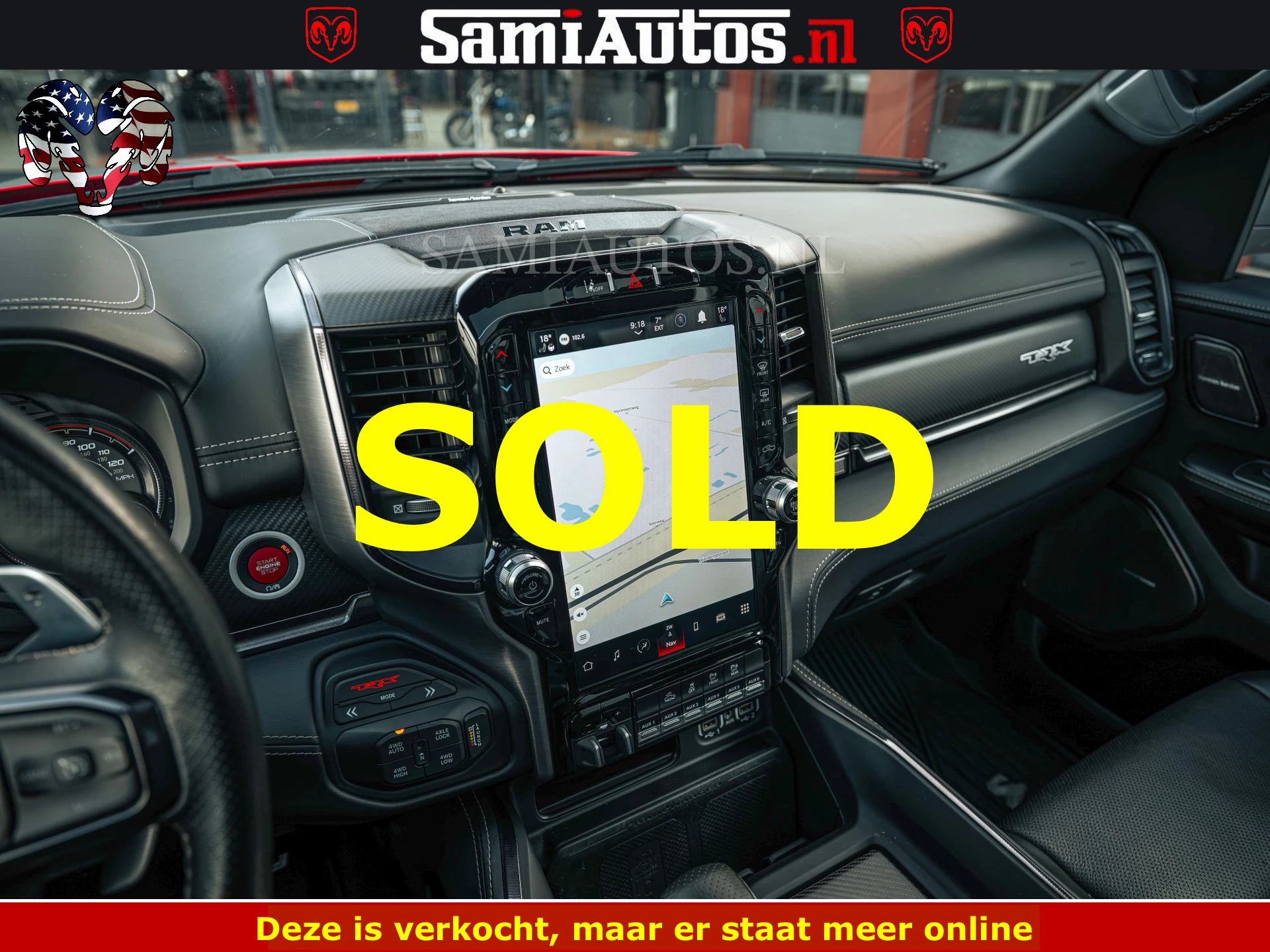 Dodge Ram Pick-Up 2023 - TRX HELLCAT | 6.2 V8 702PK | FLAME RED | BOM VOL | CARBON | RAMBAR | HUD | LPG | BEAD-LOCK WHEELS | immagine 81
