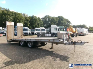 King 2-axle platform drawbar trailer 14t + ramps 2003 zdjęcie 2 miniatura