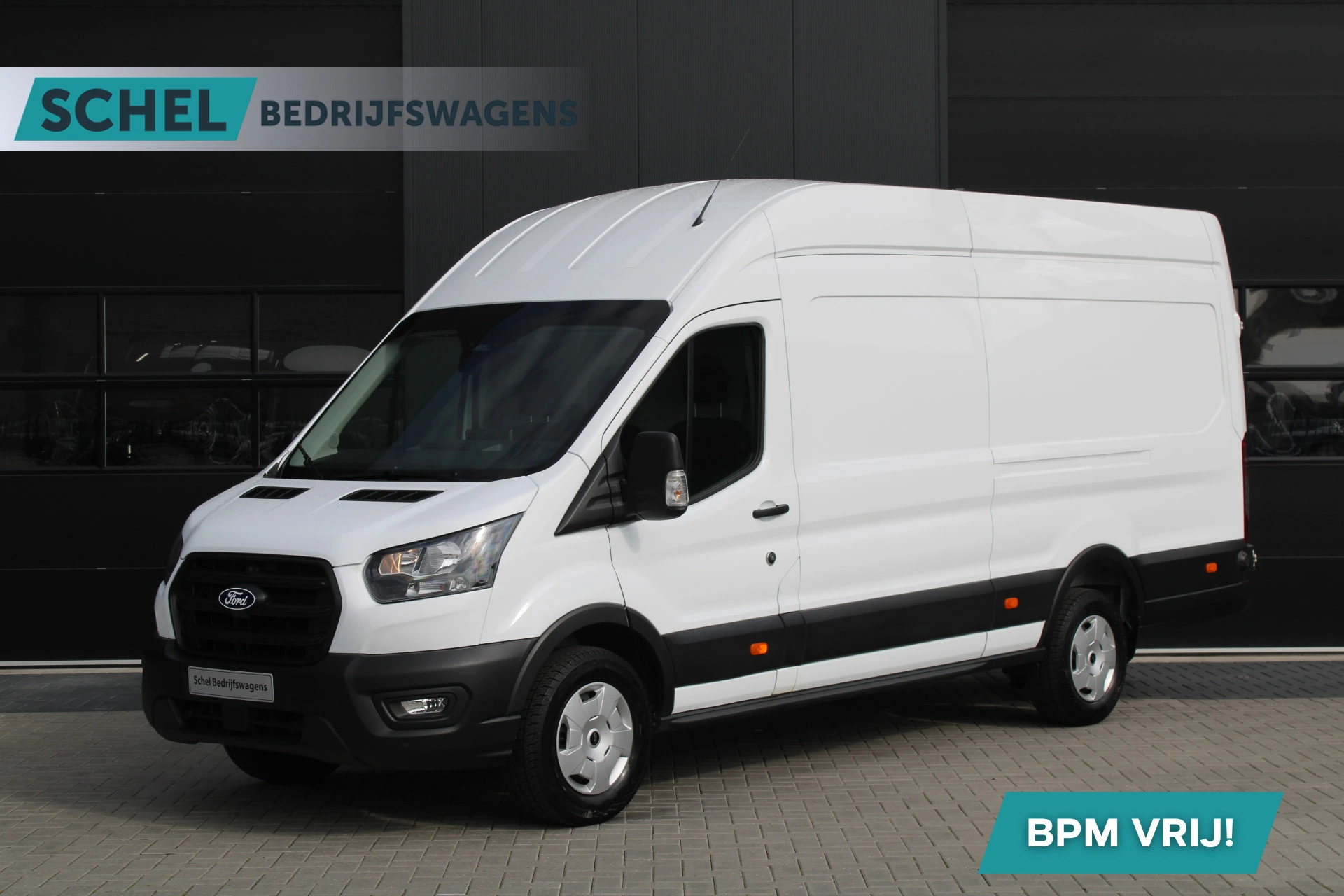 Ford Transit 2024 - 350 2.0 TDCI L4H3 Trend RWD 130pk - 270gr deuren - Camera - Cruise - Carplay - Airco - PDC - Rijklaar afbeelding 1