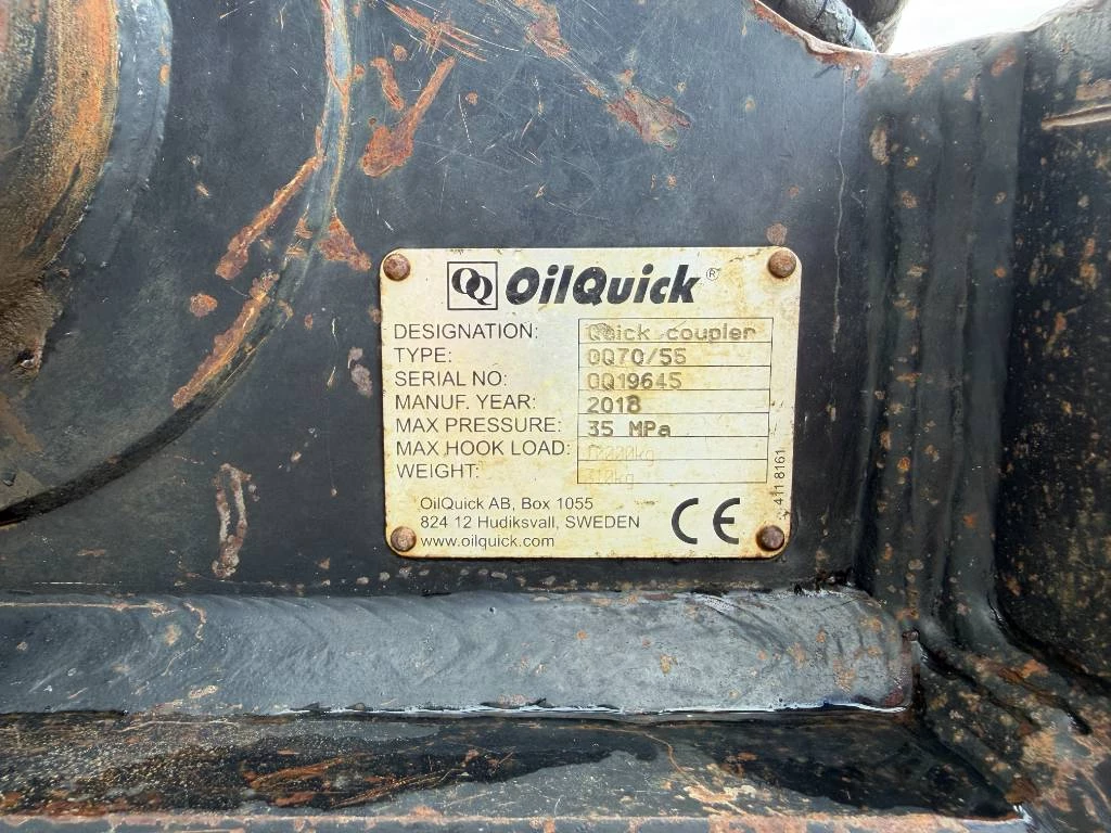 OilQuick 2018 - OQ70/55 - M318D / 320D / 320E / 320F / 323D / 323E obrázek 12