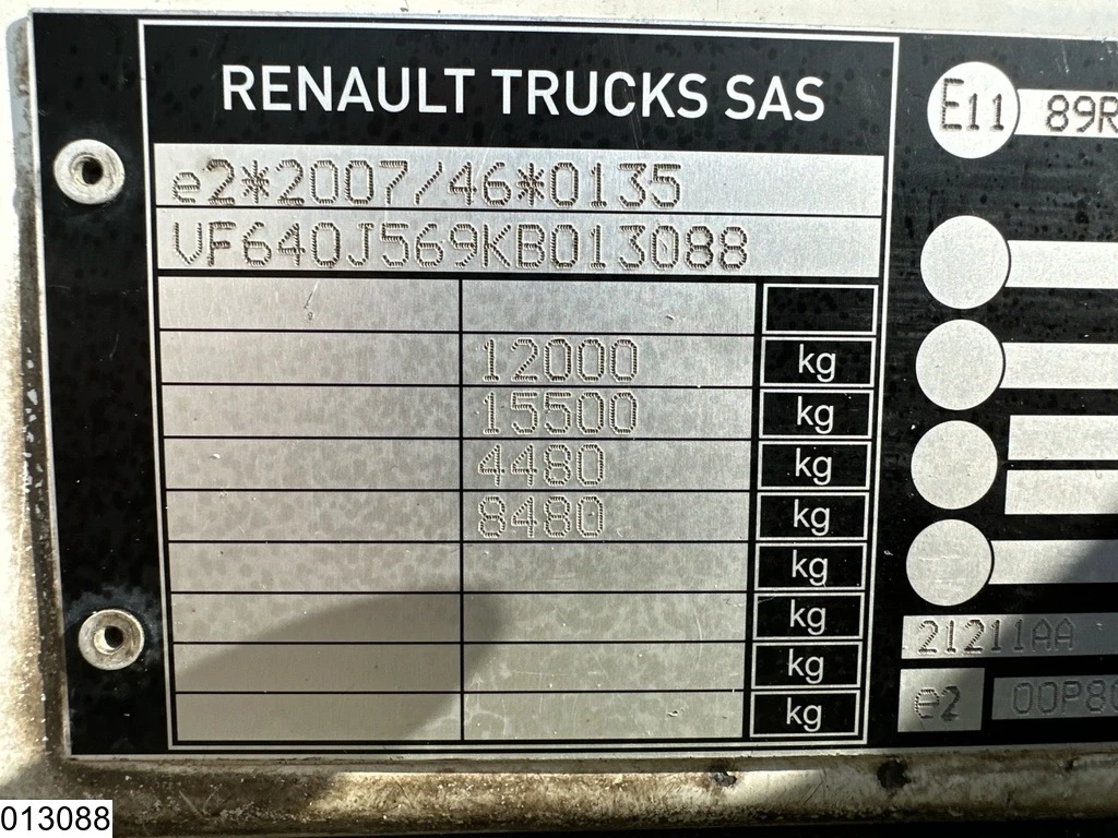 Renault 2019 - D12 210 EURO 6, Dhollandia zdjęcie 8