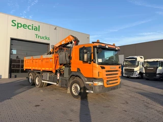 Scania P 2011 - P400 6x4 / Kipper / Retarder / Fassi F235AXP.24 / Maar 286432km te koop