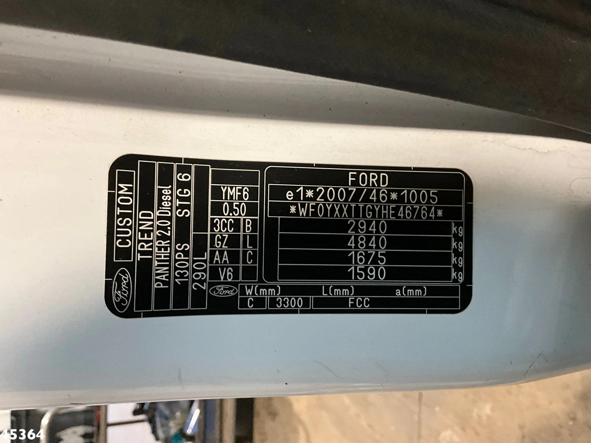 Ford Transit 2018 - Euro 6 High pressure unit image 20