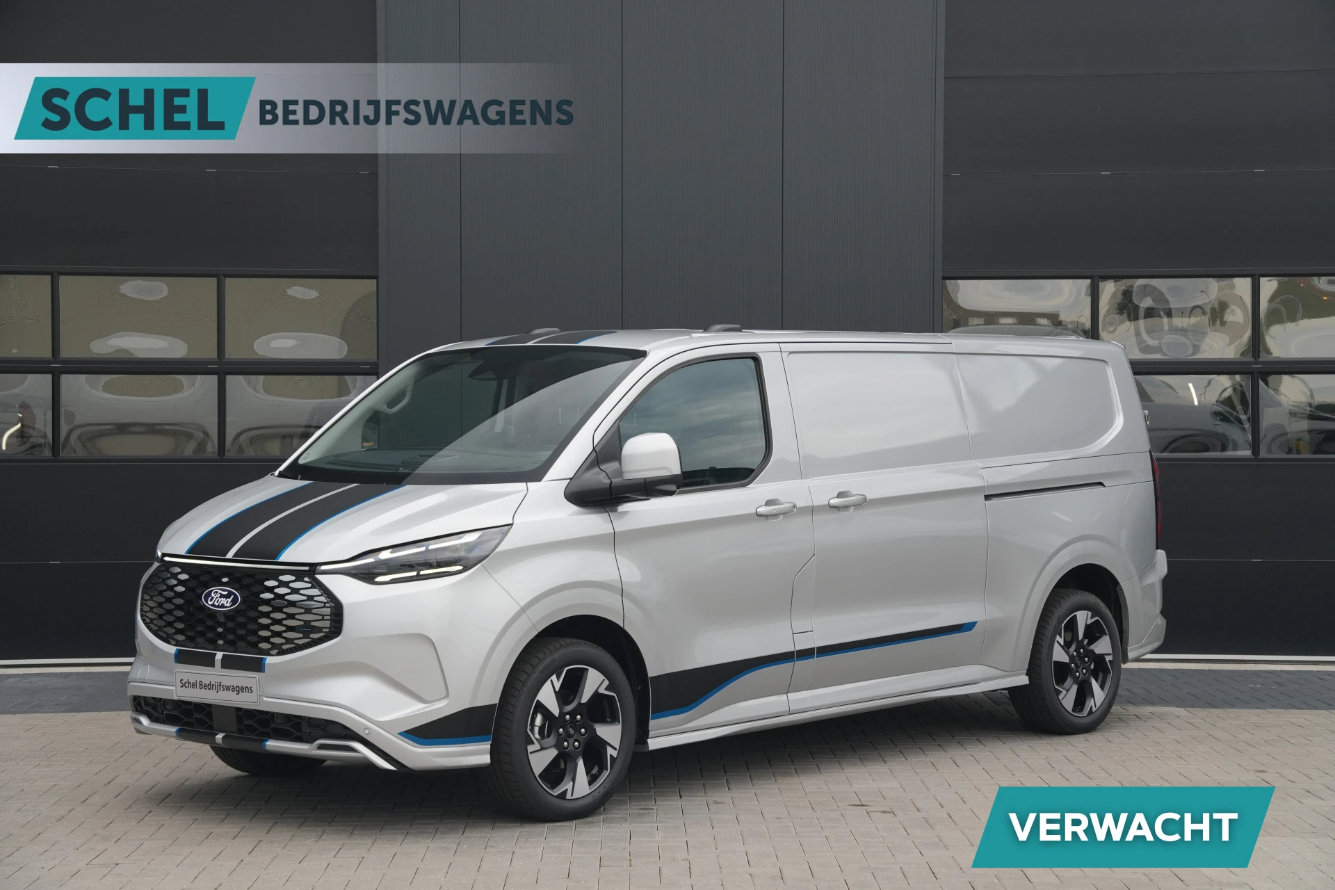 Ford E-Transit Custom 2026 - 340 L2H1 Sport 71 kWh 218pk - 2x Schuif - ACC - B&O - Navi - Stoel/Stuurverwarming - 360 Camera - Trekhaak - Rijklaar afbeelding 1