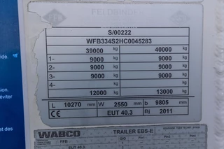 FELDBINDER N/A 2011 - EUT 40.3- 40.000 L CEMENT/CIMENT/ZEMENT imagem 25
