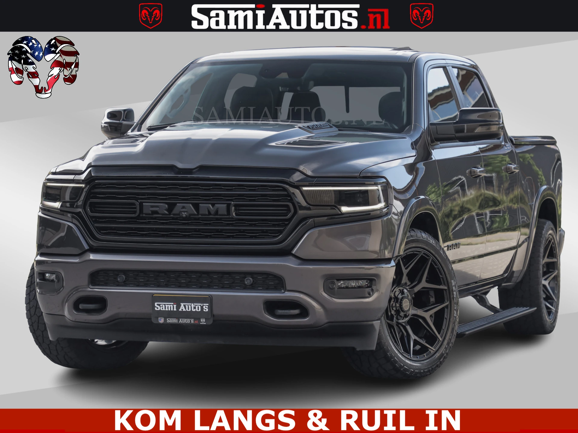 Dodge Ram Pick-Up 2023 - LIMITED NIGHT 5.7 V8 402PK | HUD | 4PL WHEELS | LUCHTVERING |OPEN UILAAT KLEP | BOM VOL | GRANITE CRYSTAL | DC | immagine 1