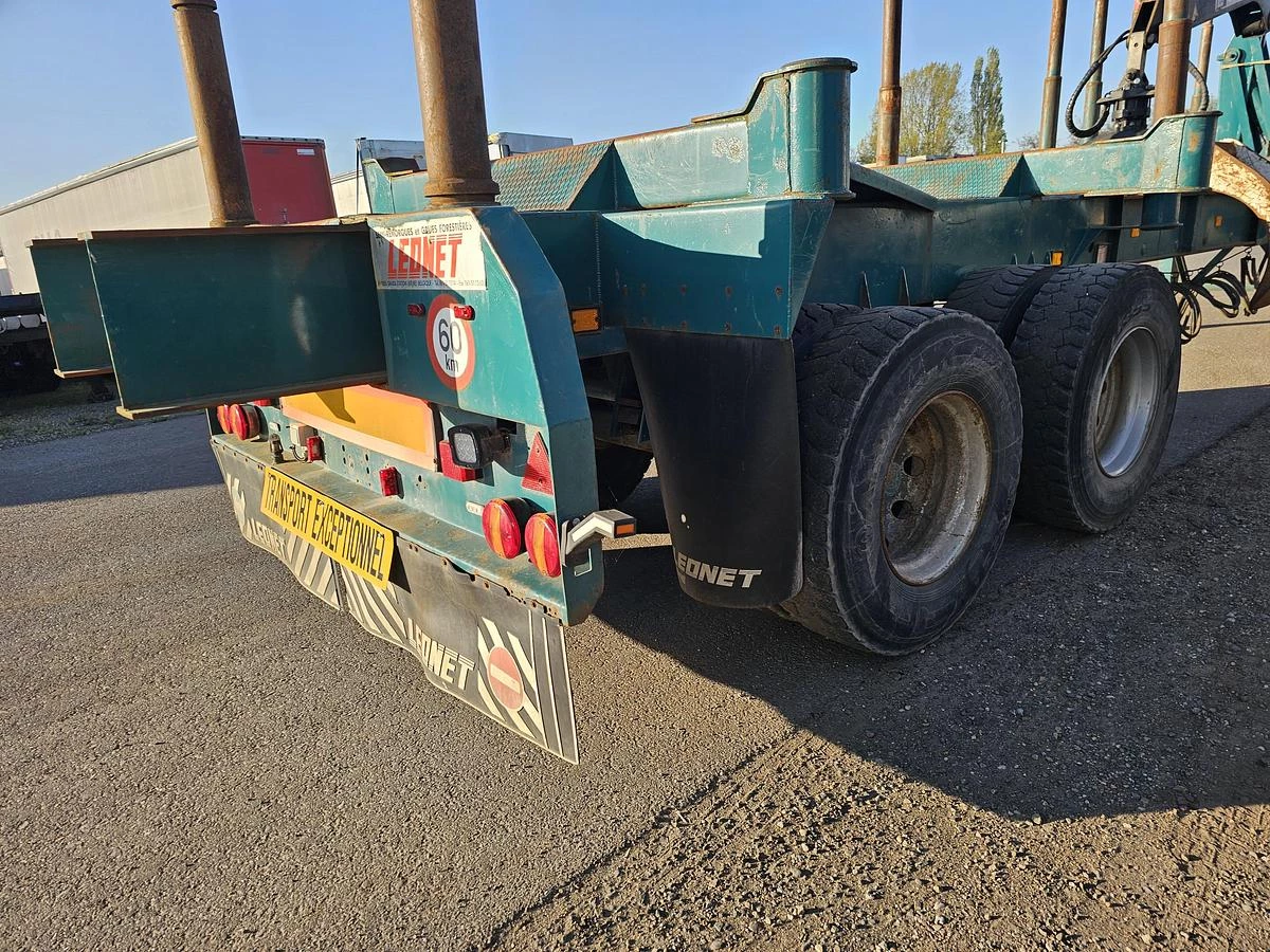 LEONET TB 18 - WOOD TRAILER WITH CRANE - BPW DRUM STEEL SUSPENSION. 1992 image 25