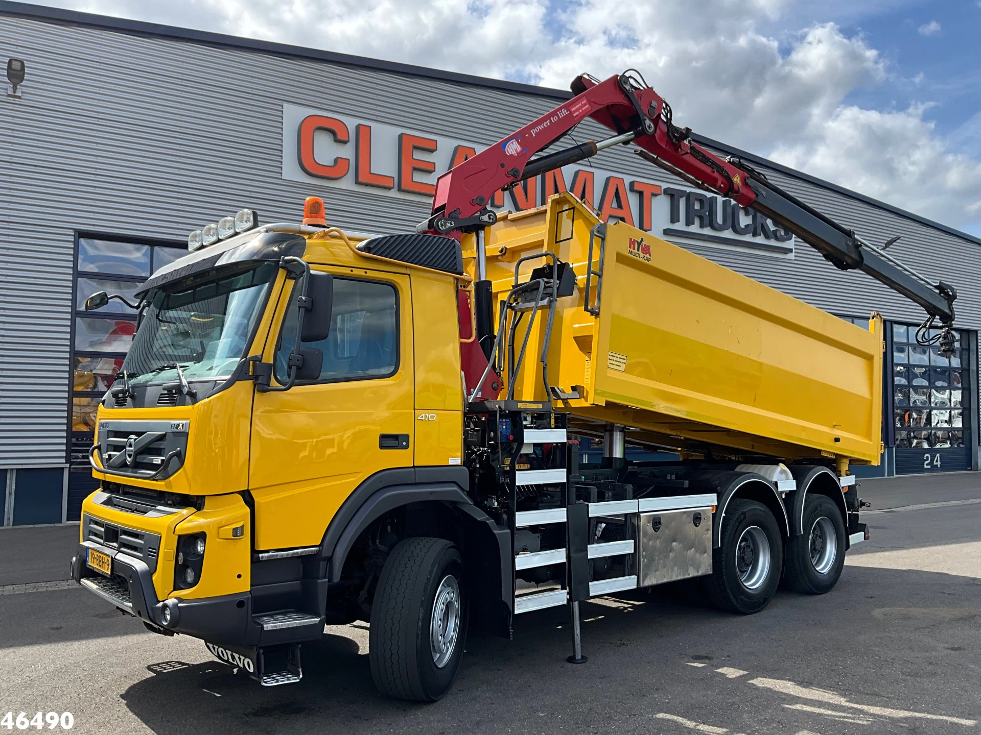 Volvo FMX 410 6x6 Full Steel Manual HMF 14 Tonmeter laadkraan 2012 afbeelding 1