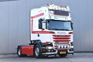 Scania R 2014 - R520 V8 TL V8 4x2 - NEW TACHO - RETARDER - SPECIAL INTERIOR - PARK. AIRCO - HYDRAULICS/COMPRESSOR - ALCOA'S - XENON - afbeelding 2 miniatuur
