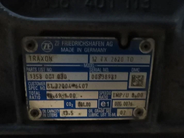 ZF - 81320046407 Versnellingsbak 12TX2620TD MAN obrázek 3