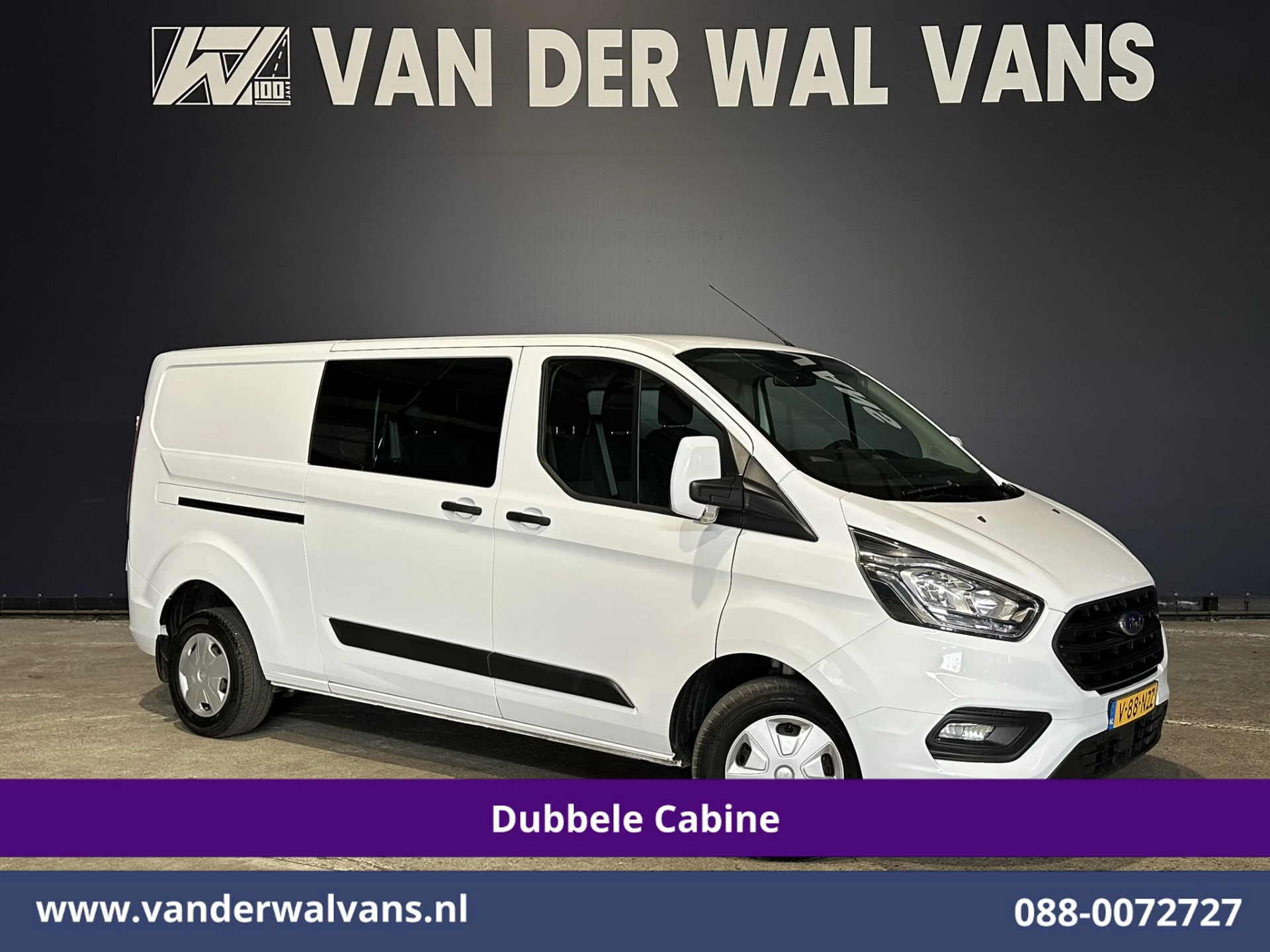 Ford Transit Custom 2020 - 2.0 TDCI 131pk L2H1 Dubbele Cabine Euro6 Airco | 6-Zits | LED | Cruisecontrol | 2800kg trekhaak afbeelding 1