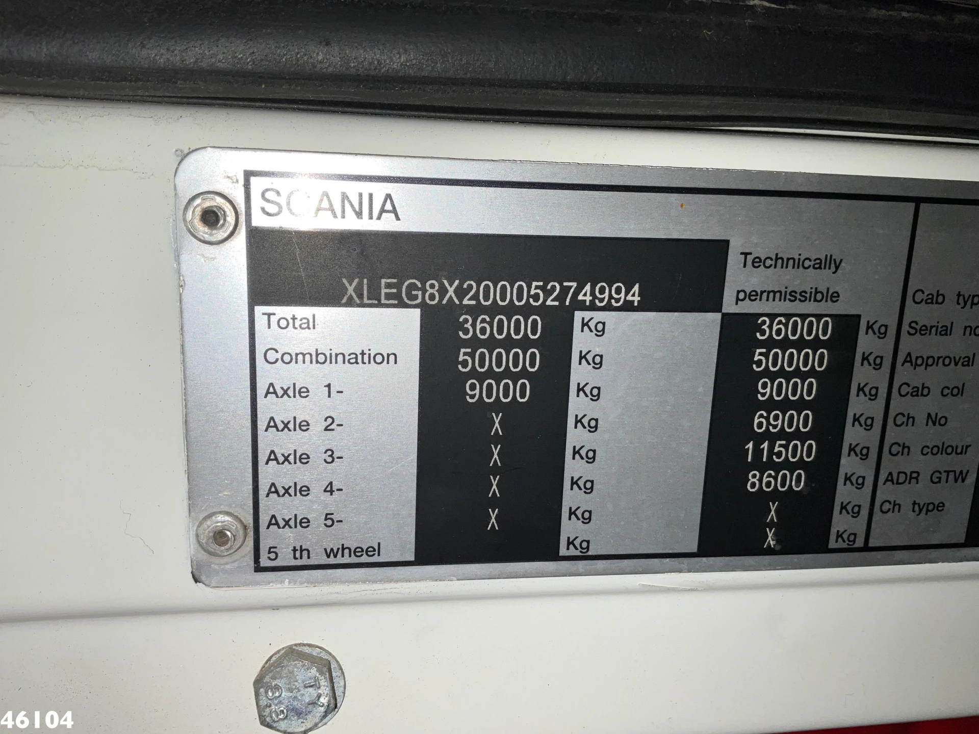 Scania G 2011 - 480 8x2 30 Ton kabelsysteem image 20