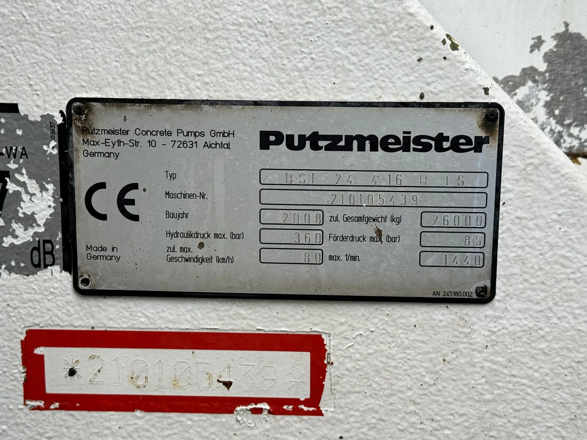 MAN TGA 2008 - 26.360 6x4 with Putzmeister BSF24-4.16 24m Concrete Pump afbeelding 48