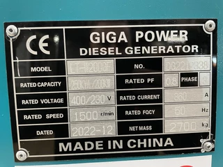 Giga power LT-W200GF 250 kVA silent generator set 2022 - N/A obrazek 10