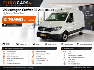 Volkswagen Crafter 2020 - 35 2.0 TDI L3H3 Trendline RDW 140pk afbeelding 2 miniatuur