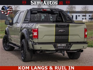 Dodge Ram Pick-Up 2018 - FORD F150 5.0 V8 4X4 | MAT OLIVE GREEN | BIJTELLING VRIJ | ZEER DIK | CAMERA | 3500KG | PANORAMA | LEDER | GO RHINO ROLLBAR | immagine 84