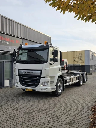 DAF CF 450 6X2  steel/air  Haakarmsysteem 21 tons  wheelbase 4.60mtr   system VDL  6.40 mtr new tacho neu apk test ,
