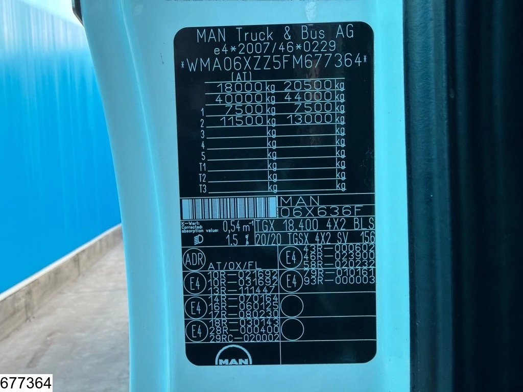 MAN TGX 2015 - 18 400 EURO 6, Standairco Bild 7