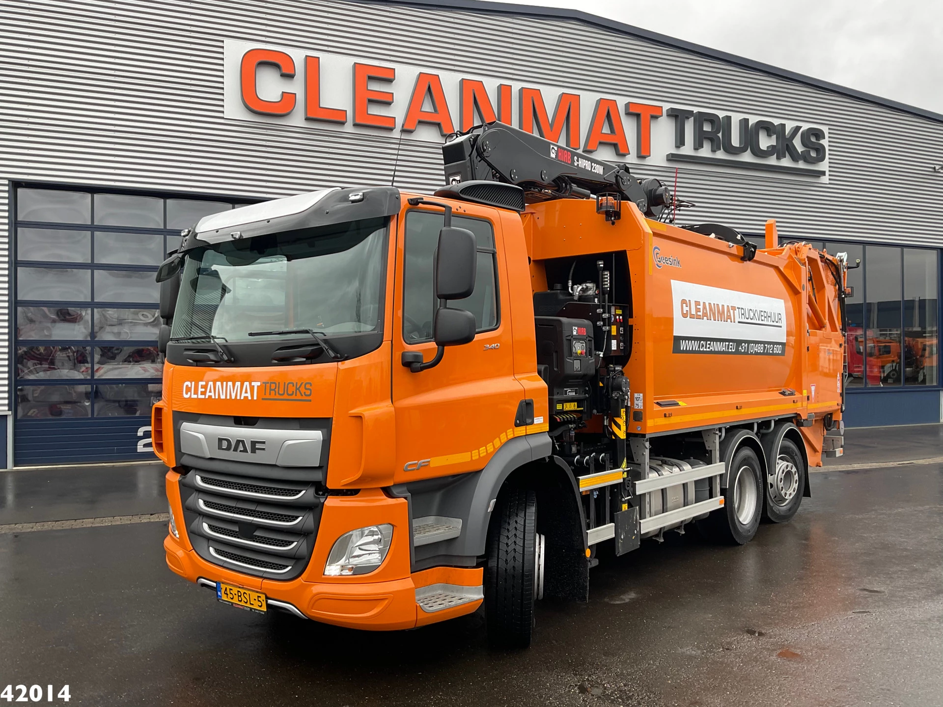 DAF FAN CF 340 Hiab 23 ton/meter laadkraan Welvaarts weighing system 2022 image 2