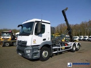 Mercedes-Benz Antos 2543 6x2 Euro 6 Garnier container hook lift 18t 2017 en venta