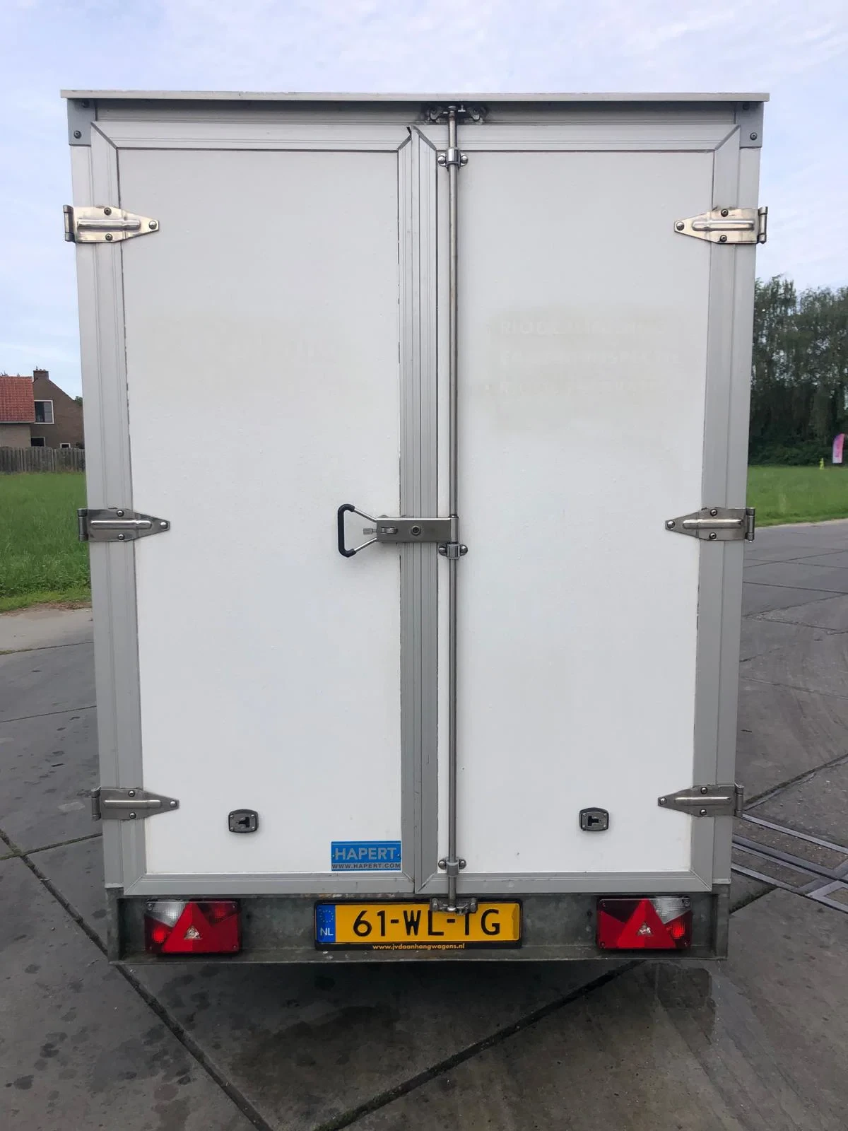 Hapert 2015 - K2000 Gesloten Tandemas aanhangwagen 2 achterdeuren 61-WL-TG afbeelding 6
