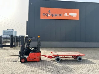 Linde N/A 2014 - E12-01 / SIDE SHIFT / DUPLEX + 2016 MAFI double steered draw bar trailers zdjecie 2