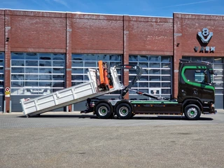 Scania S 2023 - 590S V8 NGS 6x4 - HIAB Multilift 24T + Box with Palfinger crane - Like new - Retarder - Full air - Leather obrazek 65